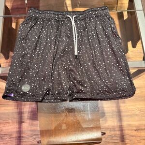 BYLT Basics Black and White Patterned Athletic Shorts